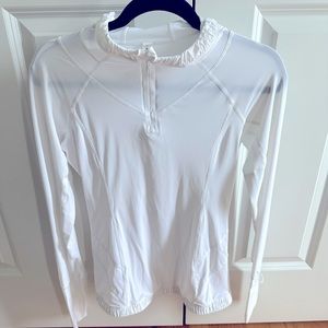 Woman’s lululemon White Quarterzip with Hood